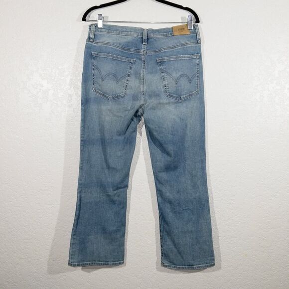 NWT Edwin Journey Wash Blue Cassia Mini‎ Boot Cropped Jeans Size 31 - Picture 6 of 9